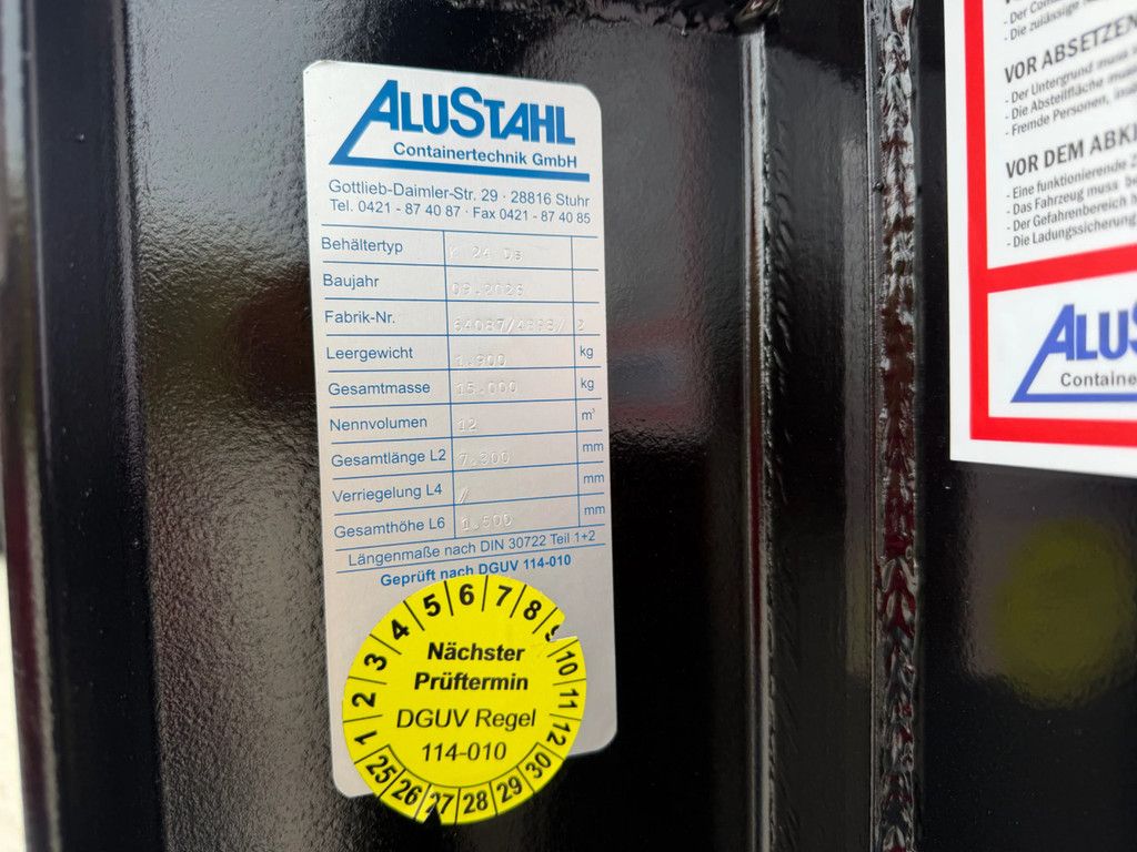 Alustahl 7meter aluminium kleppen container 2 stuks op voorraad!!