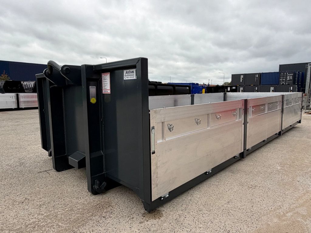 Alustahl 6,5m aluminium kleppen container