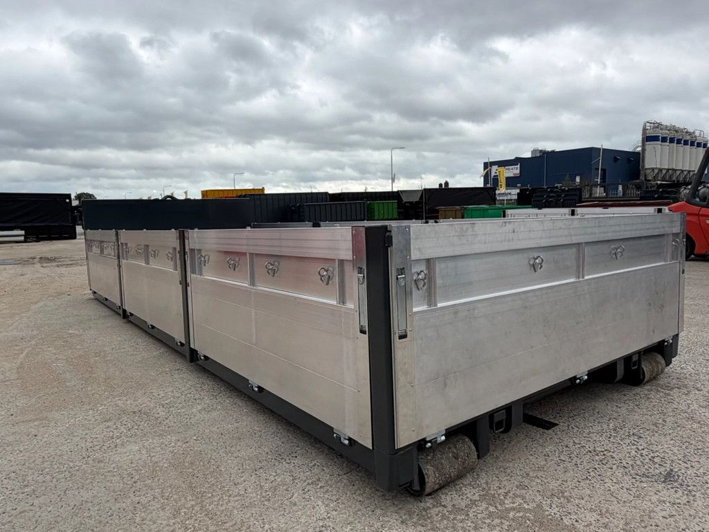 Alustahl 6,5m aluminium kleppen container