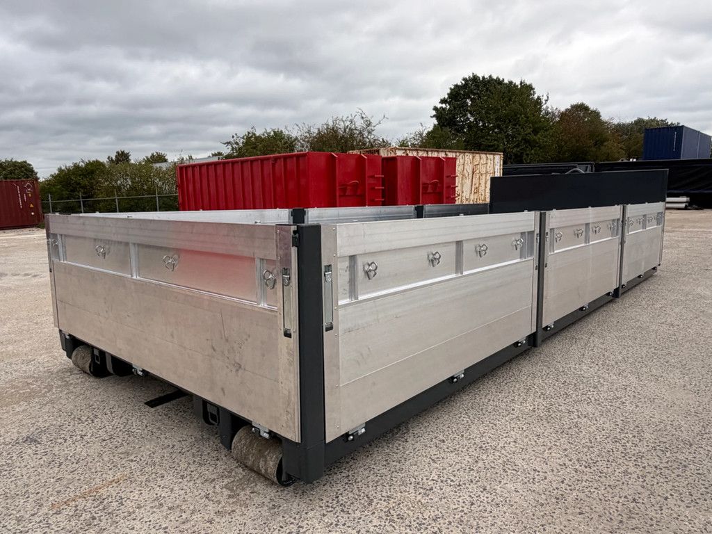 Alustahl 6,5m aluminium kleppen container