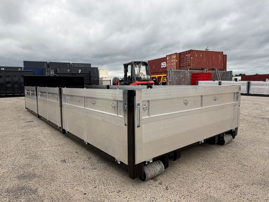 Alustahl 7meter aluminium kleppen container 2 stuks op voorraad!!