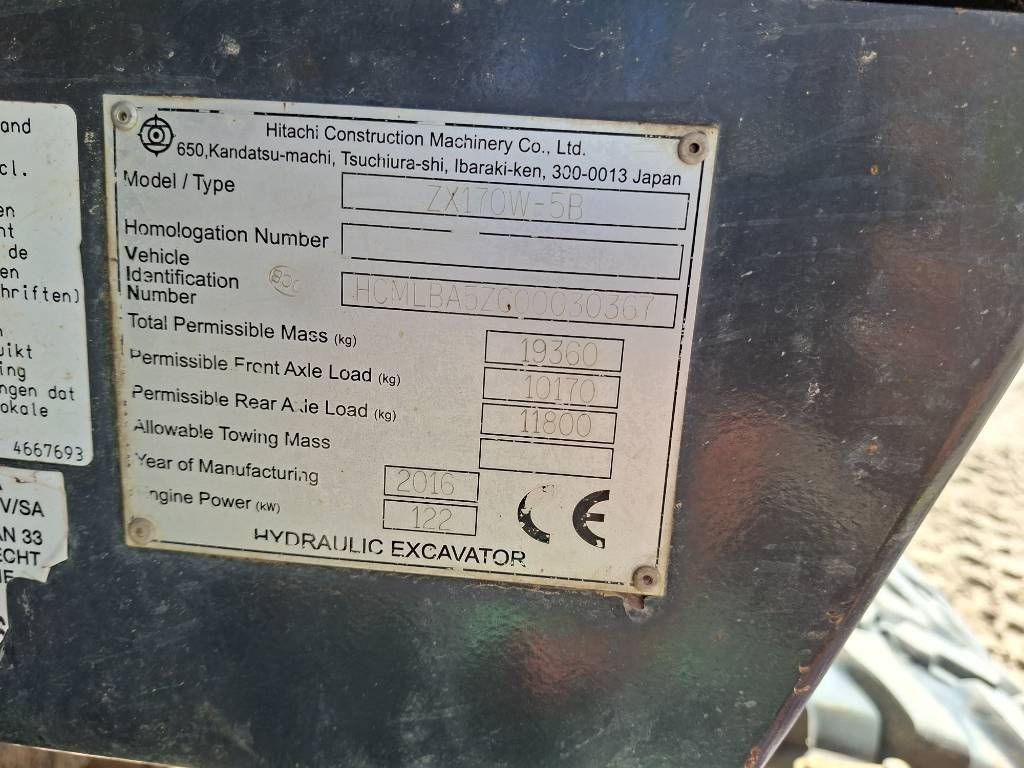 Hitachi ZX 170 W-5 B