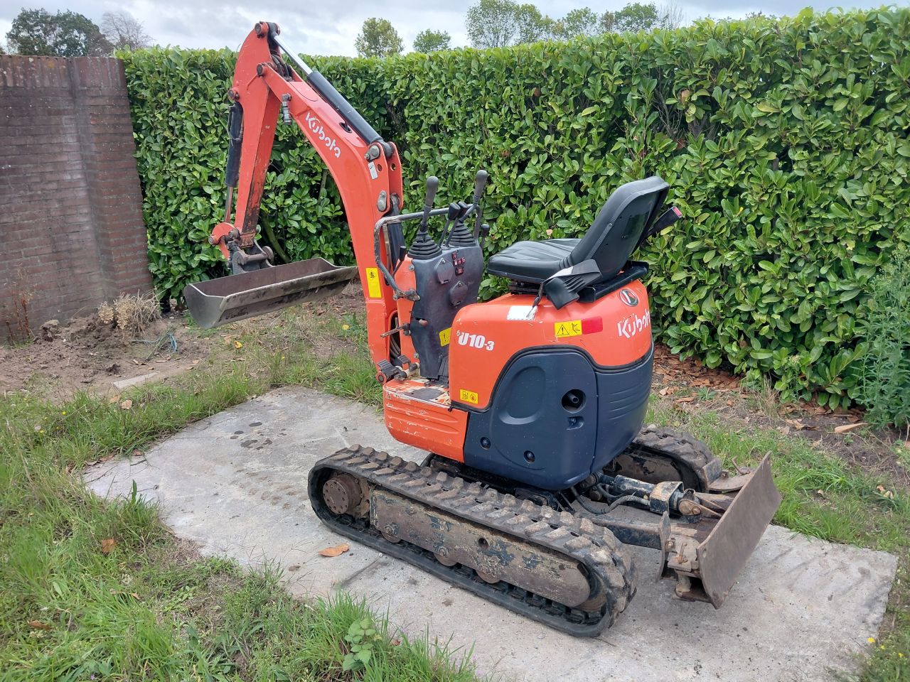 Minigraver Kubota U10-3 ( Bj 2014 ) Minikraan / Graafmachine