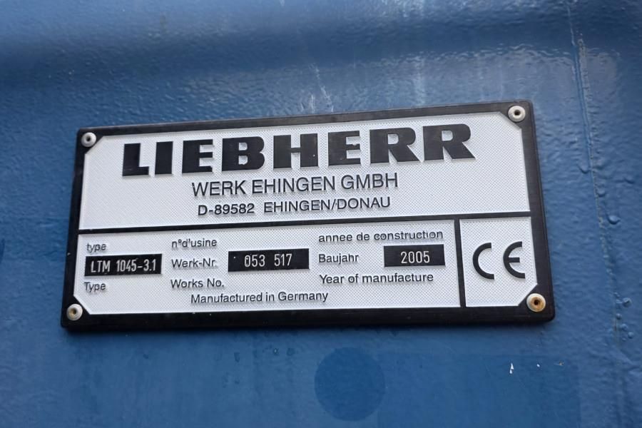 Liebherr LTM1045-3.1 As-Is, Non working, 6x4x6 Drive, 45t C