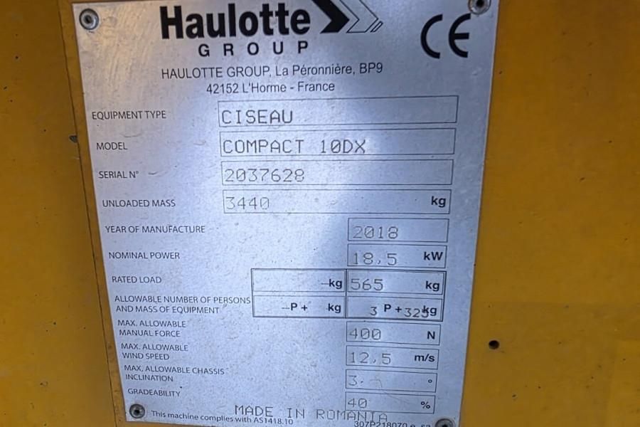 Haulotte COMPACT 10DX Diesel, 4x4 Drive, 10.2m Working Heig