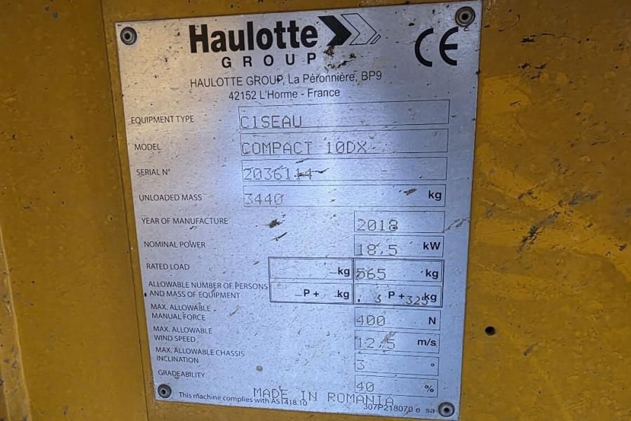 Haulotte COMPACT 10DX Diesel, 4x4 Drive, 10.2m Working Heig