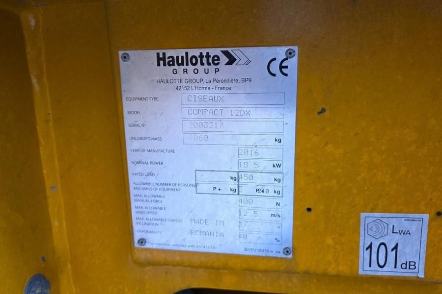 Haulotte Compact 12DX Diesel, 4x4 Drive, 12m Working Height