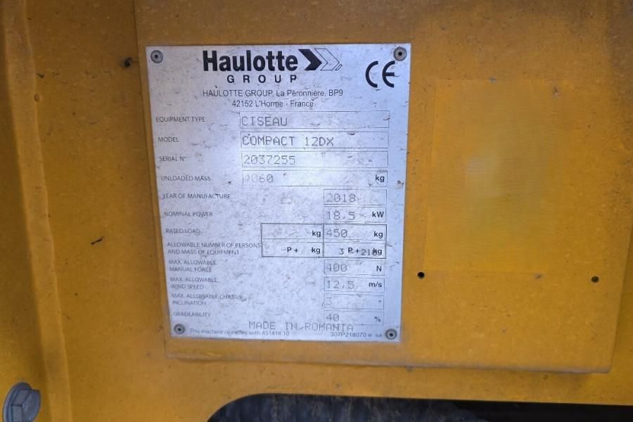 Haulotte Compact 12DX Diesel, 4x4 Drive, 12m Working Height