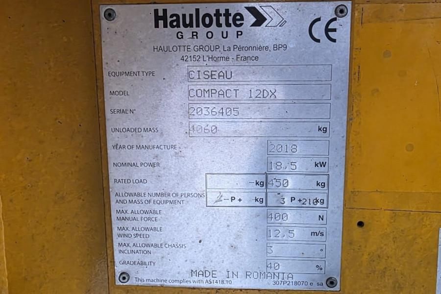Haulotte Compact 12DX Diesel, 4x4 Drive, 12m Working Height