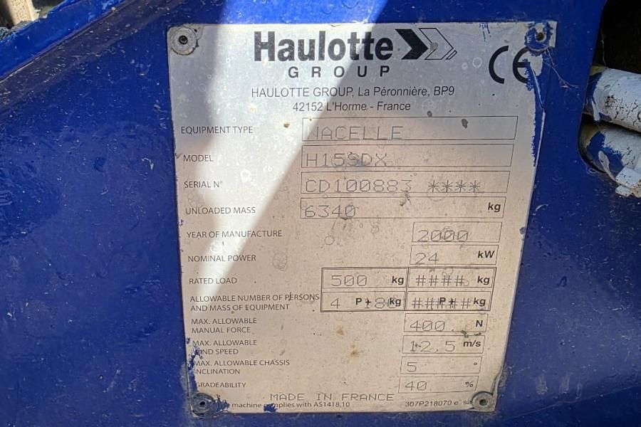 Haulotte H15SDX Diesel, 15m Working Height, 500kg Capacity,