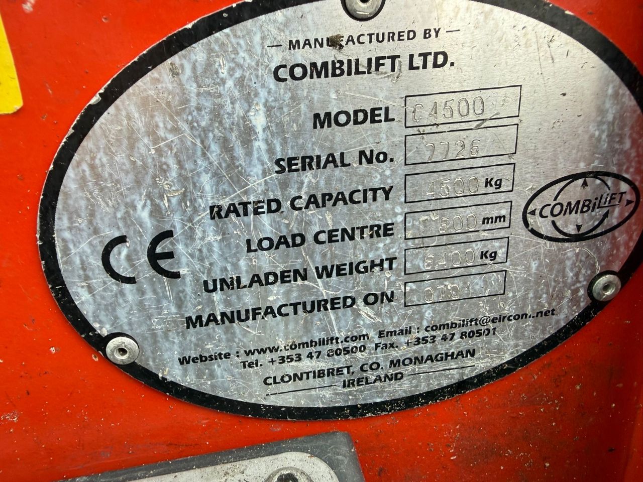 Zijlader combilift c4500 diesel.