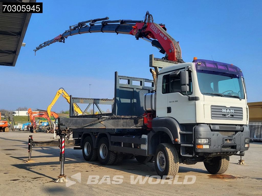 MAN TGA TGA 33.350 6X6 Fassi F600 Crane Kran + Fly-Jib 6+6 Extensions Manual Full Steel