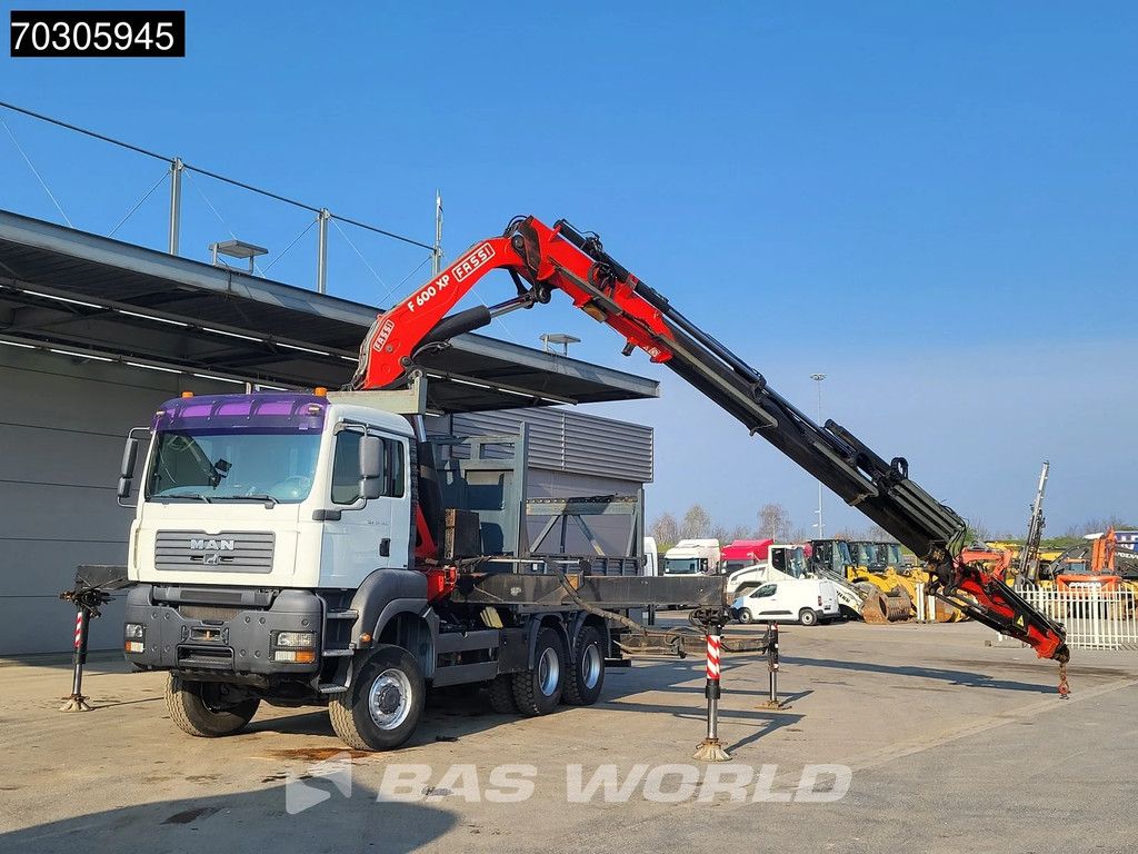 MAN TGA TGA 33.350 6X6 Fassi F600 Crane Kran + Fly-Jib 6+6 Extensions Manual Full Steel