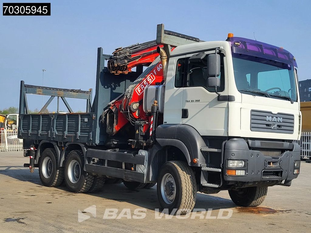 MAN TGA TGA 33.350 6X6 Fassi F600 Crane Kran + Fly-Jib 6+6 Extensions Manual Full Steel