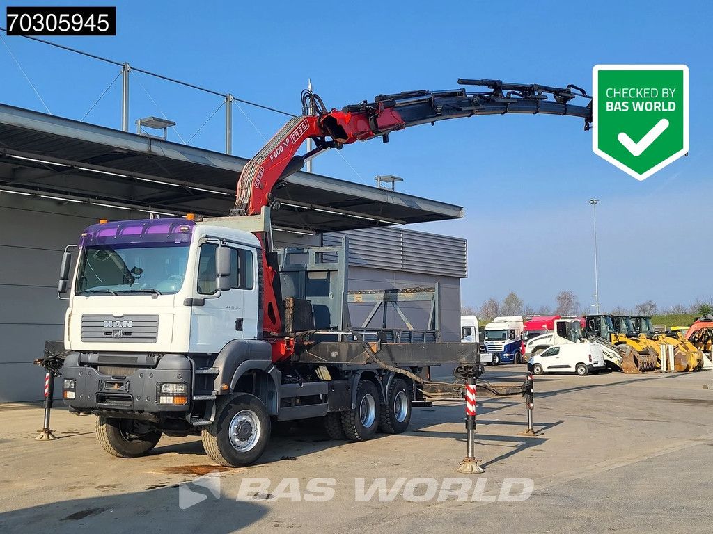 MAN TGA TGA 33.350 6X6 Fassi F600 Crane Kran + Fly-Jib 6+6 Extensions Manual Full Steel