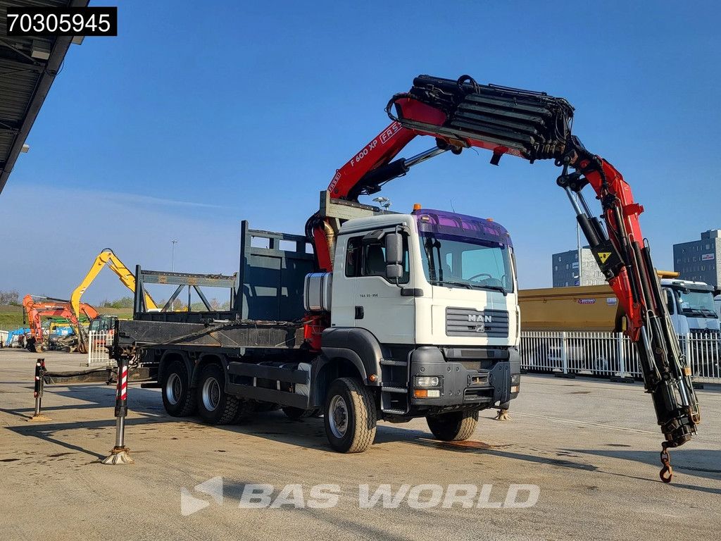 MAN TGA TGA 33.350 6X6 Fassi F600 Crane Kran + Fly-Jib 6+6 Extensions Manual Full Steel