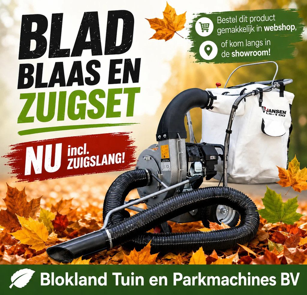 Jansen Bladzuiger ls-100 verrijdbaar afvalzuiger met aandrijving