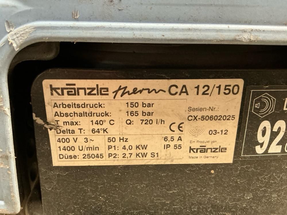 Kranzle CA12/150 Heißwasser-Hochdruckreiniger