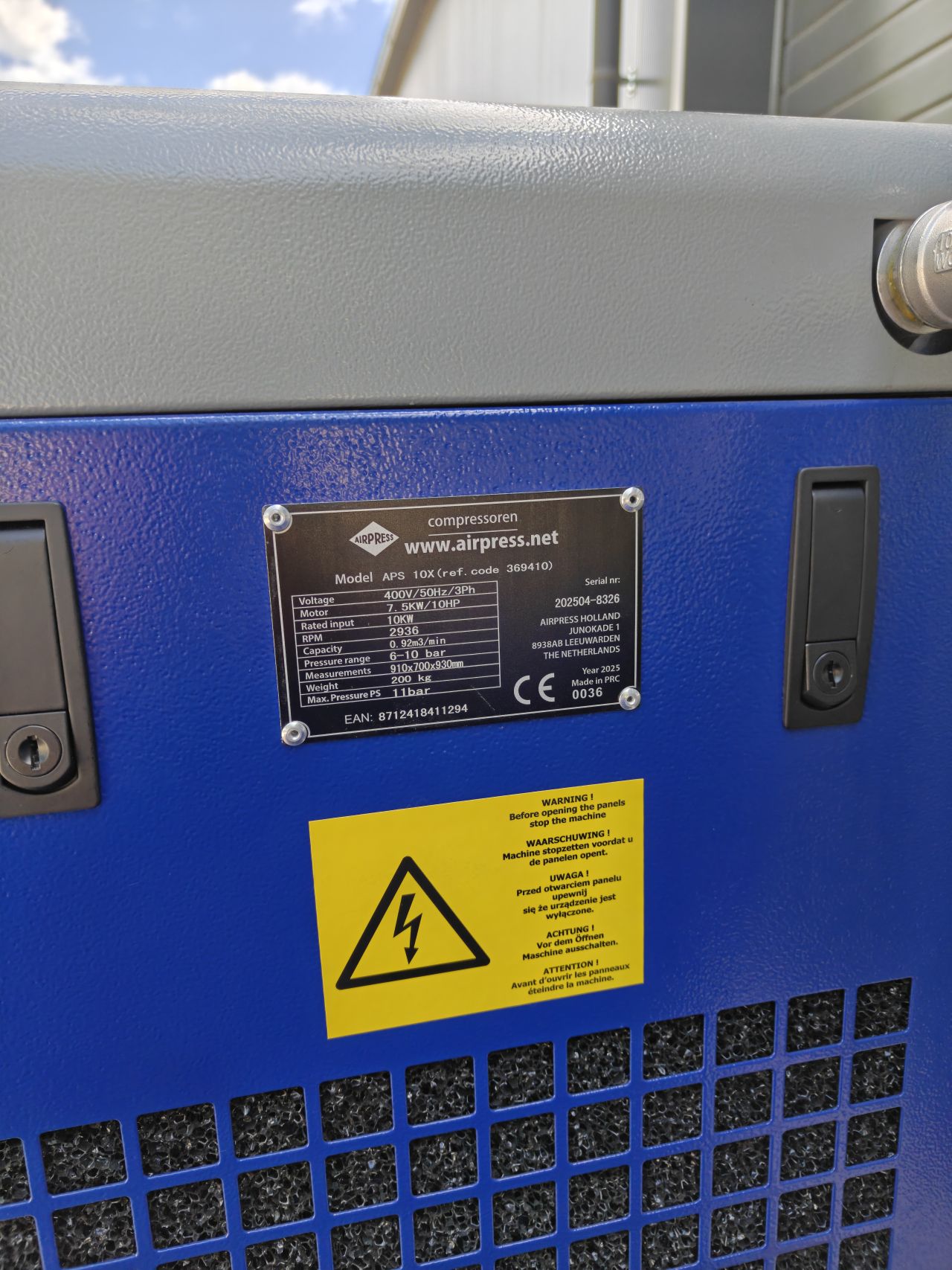 Airpress APS10 Combi Dry X Schroef compressor
