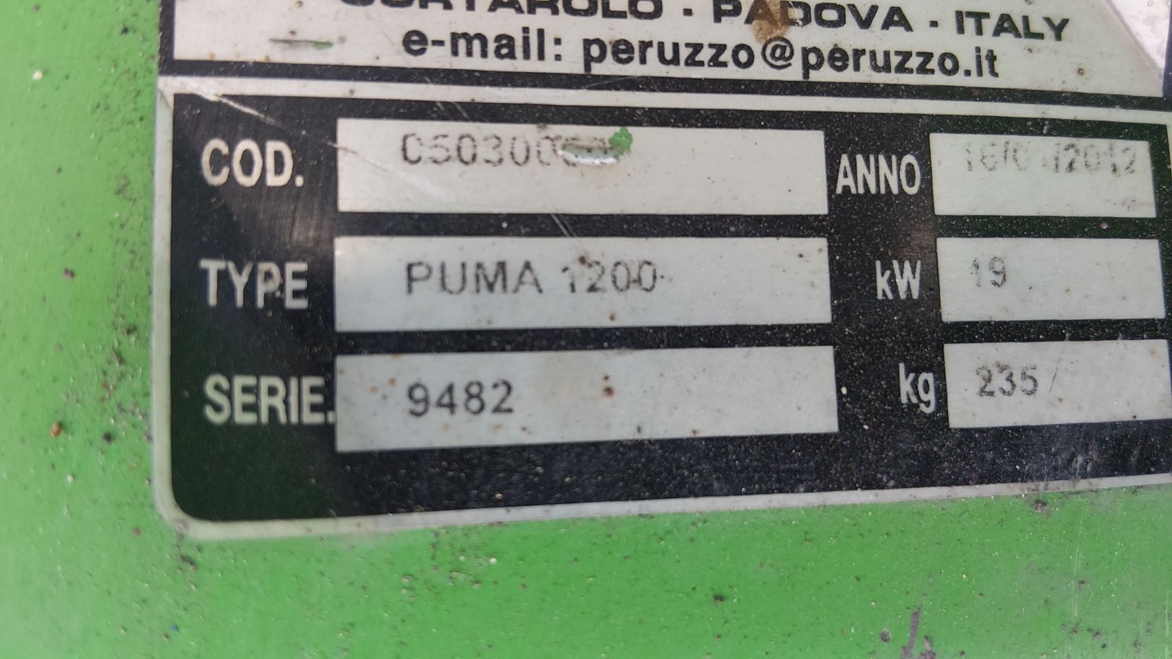 Peruzzo puma 120Cm klepelmaaier (bj2012) compleet puma 120