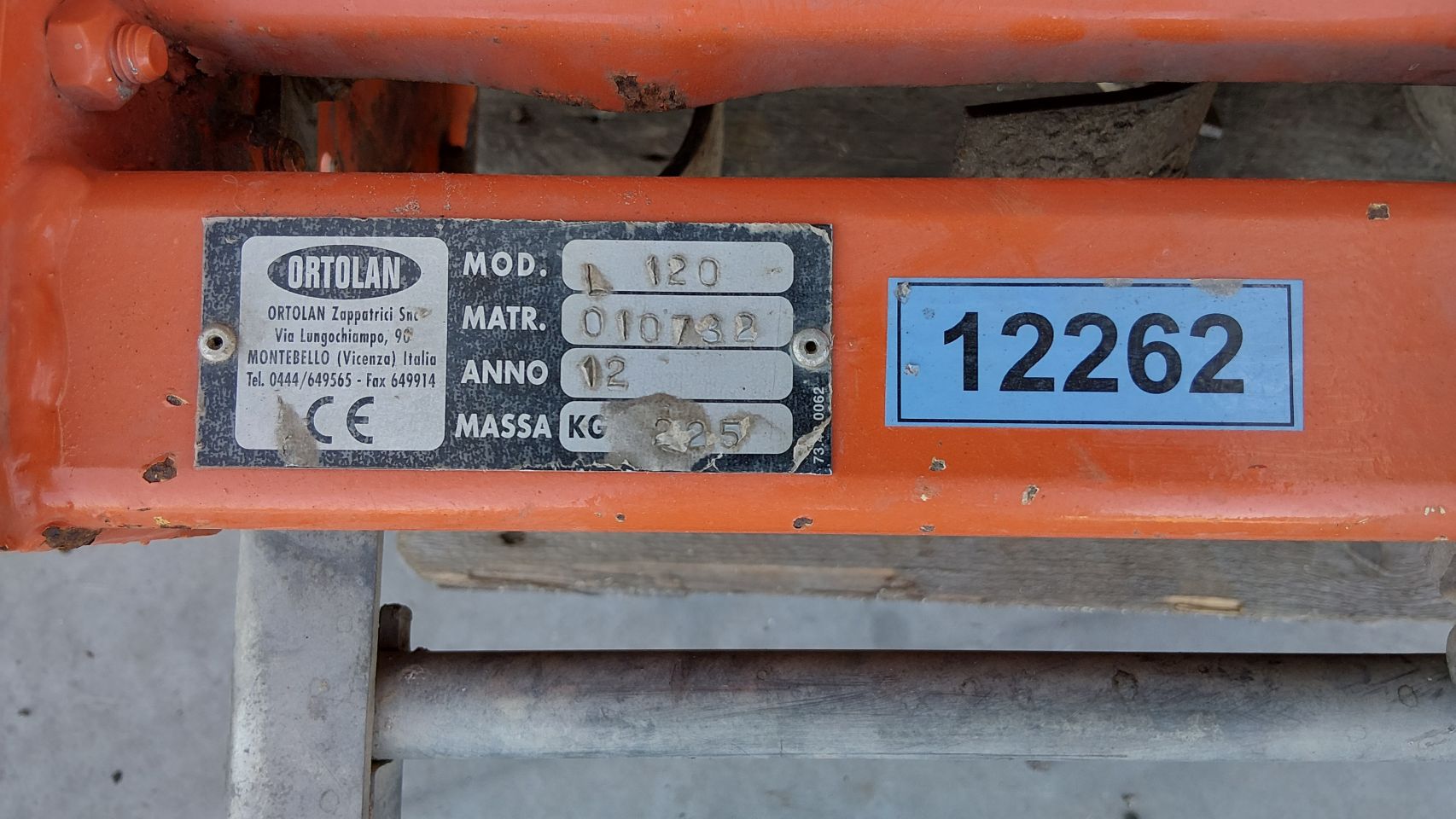 Ortolan 120cm frees voor minitrekker (bj2012) 120
