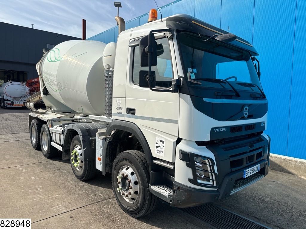 Volvo FMX 410 8x4, EURO 6, Intermix 9m3, Steel suspension