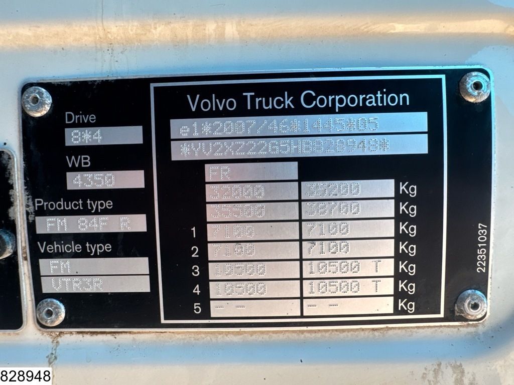 Volvo FMX 410 8x4, EURO 6, Intermix 9m3, Steel suspension