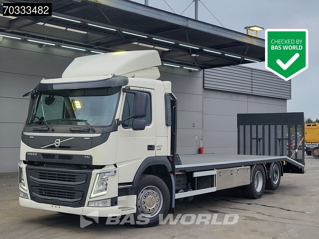 Volvo FM FM 410 6X2 Machine transporter Hydraulic ramp Winch Lift+Steering Axle Euro 6
