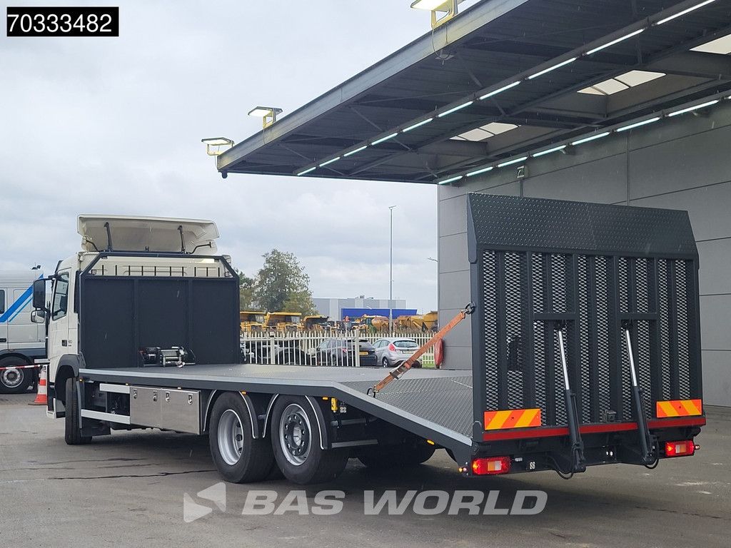 Volvo FM FM 410 6X2 Machine transporter Hydraulic ramp Winch Lift+Steering Axle Euro 6