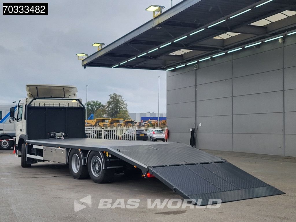 Volvo FM FM 410 6X2 Machine transporter Hydraulic ramp Winch Lift+Steering Axle Euro 6