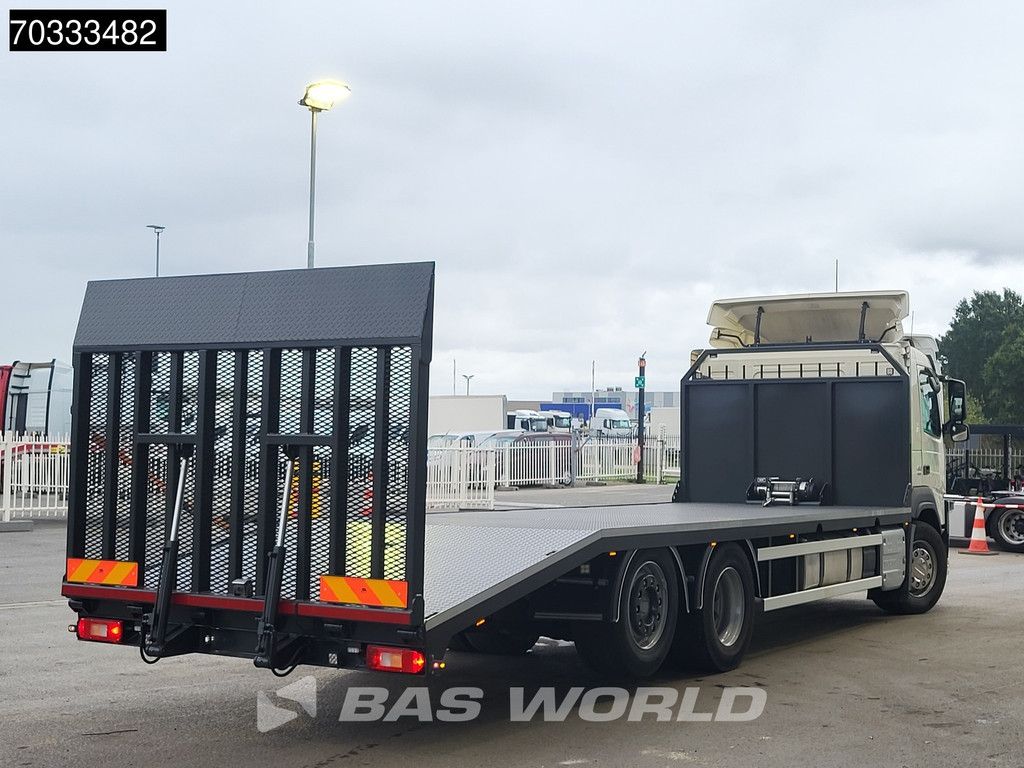 Volvo FM FM 410 6X2 Machine transporter Hydraulic ramp Winch Lift+Steering Axle Euro 6