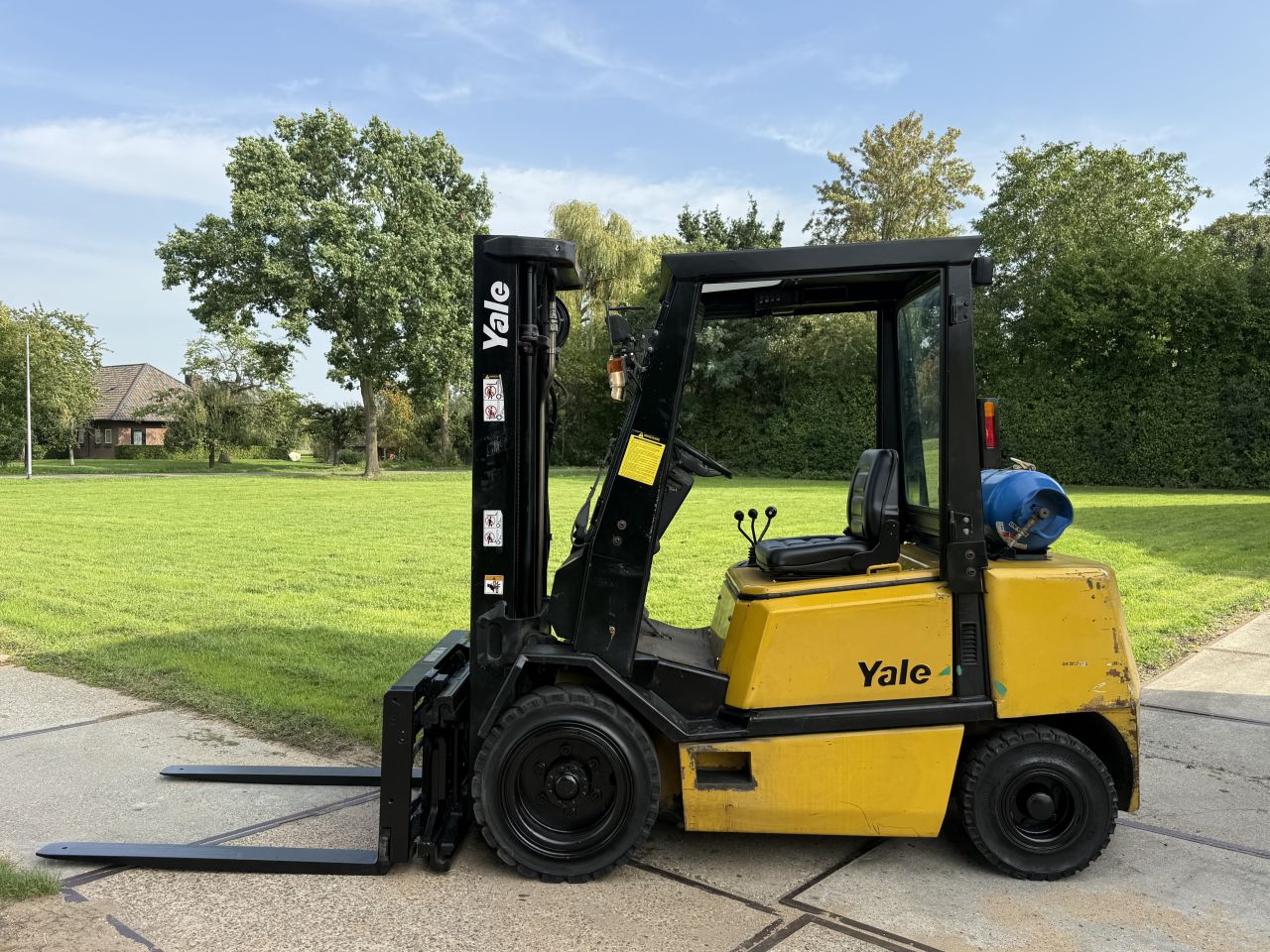 Yale 3 tonner lpg heftruck triplo Sideshift vorkversteller