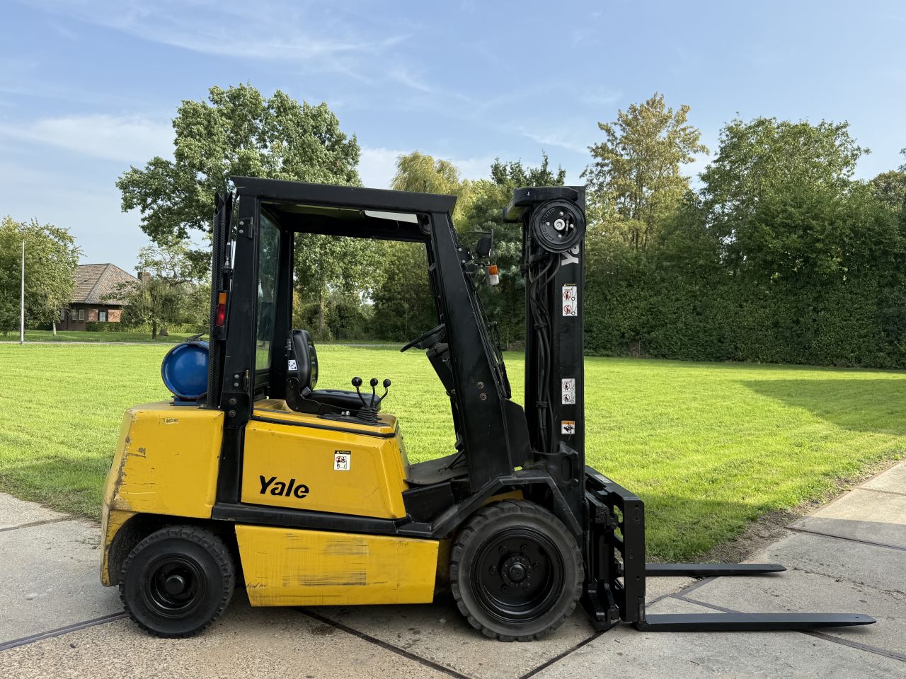 Yale 3 tonner lpg heftruck triplo Sideshift vorkversteller