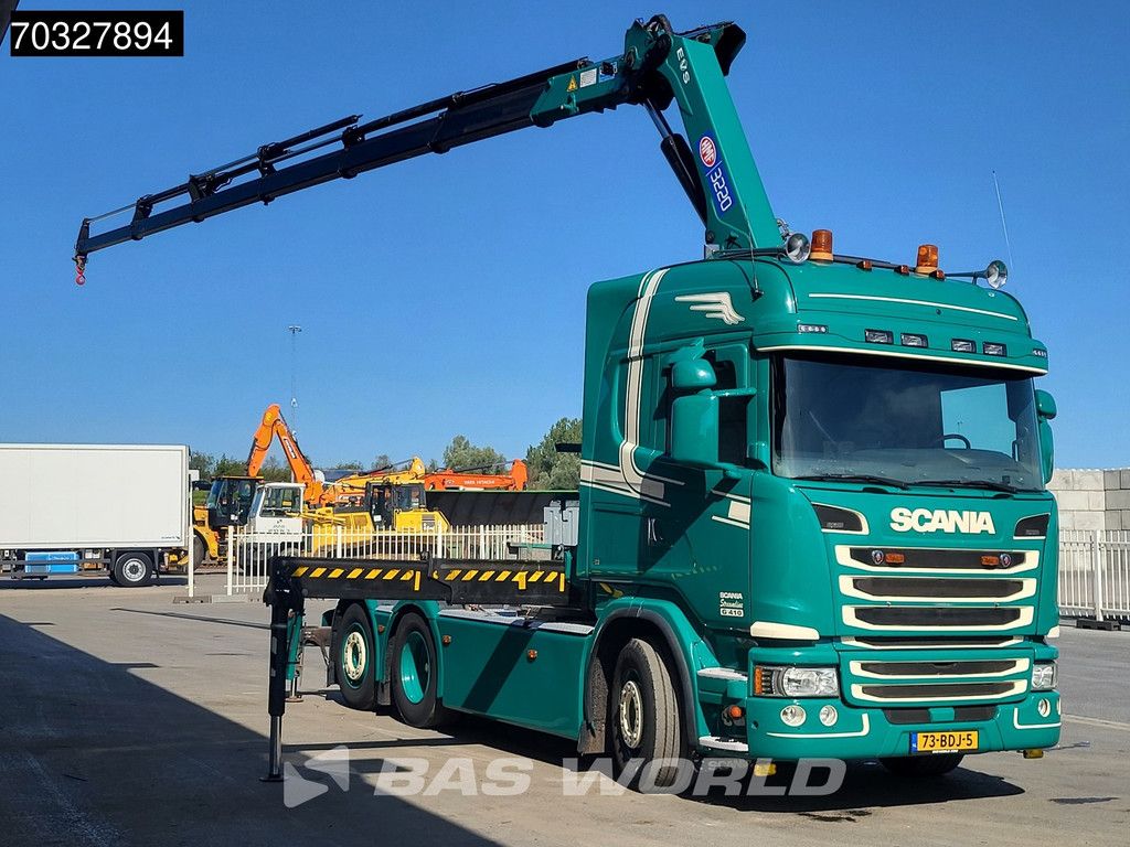 Scania G G410 6X2 NL-Truck APK 01-2027 Full-Air Retarder HMF3220 K6 Crane Leder Navi ACC