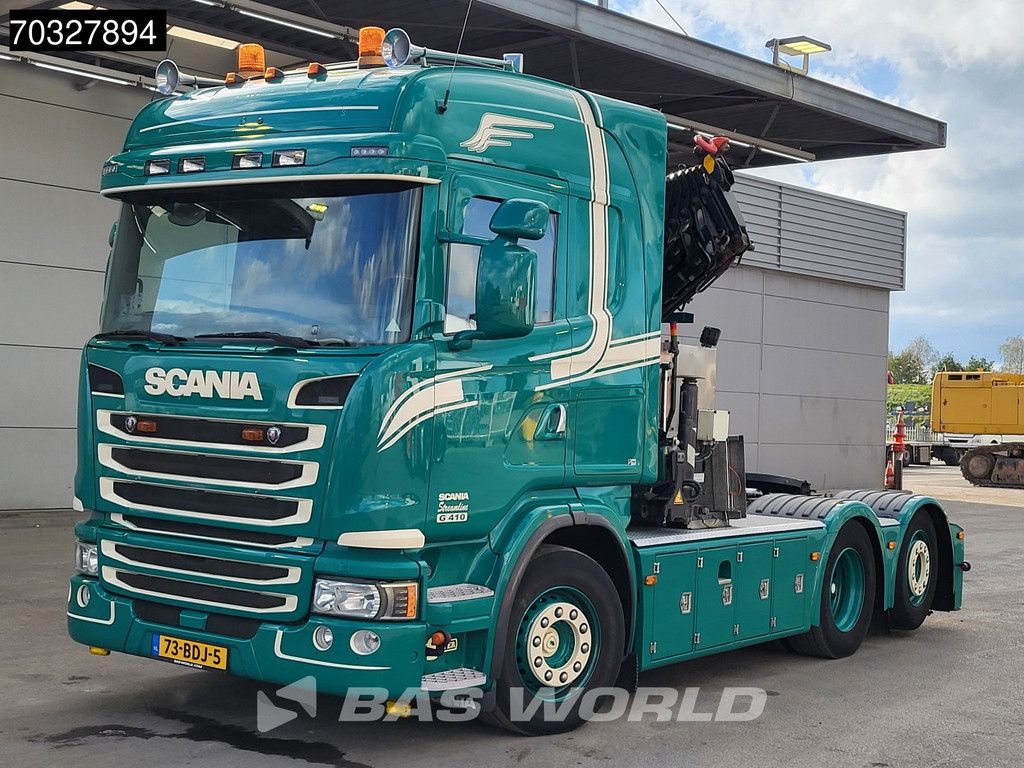 Scania G G410 6X2 NL-Truck APK 01-2027 Full-Air Retarder HMF3220 K6 Crane Leder Navi ACC