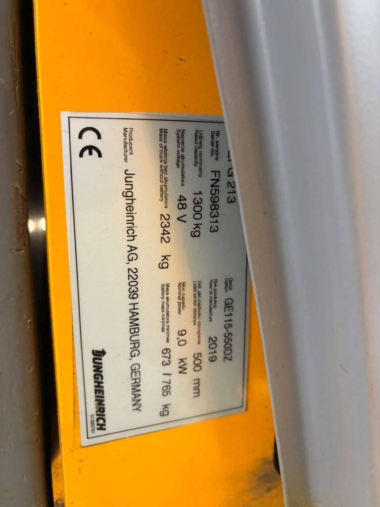 Gabelstapler Jungheinrich EFG213 Elektro 1300 kg 5,5 m 2019