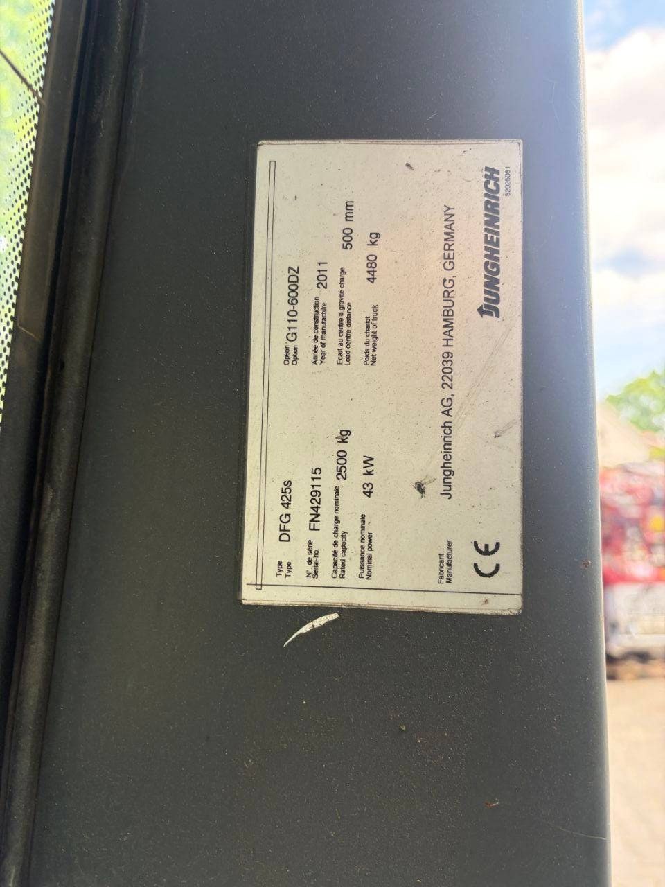 Gabelstapler Jungheinrich DFG 425s Diesel 2500kg 6.0m 2011