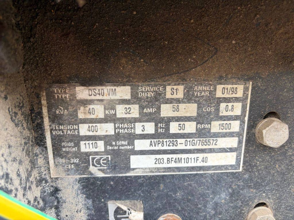 Generator Leroy-Somer DS40-VM Diesel 40kVA 1998