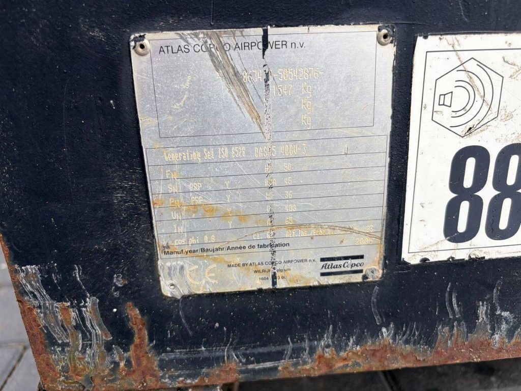 Generator Atlas Copco QAS45 Diesel 45kVA 2005