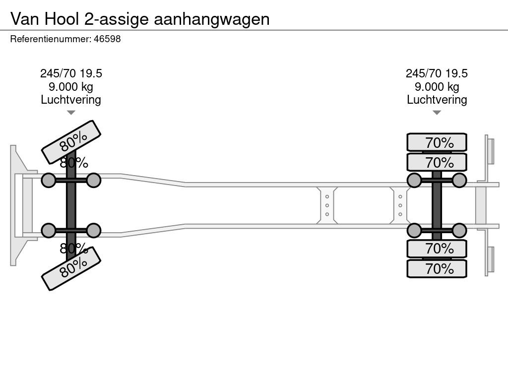 Van Hool 2-assige aanhangwagen