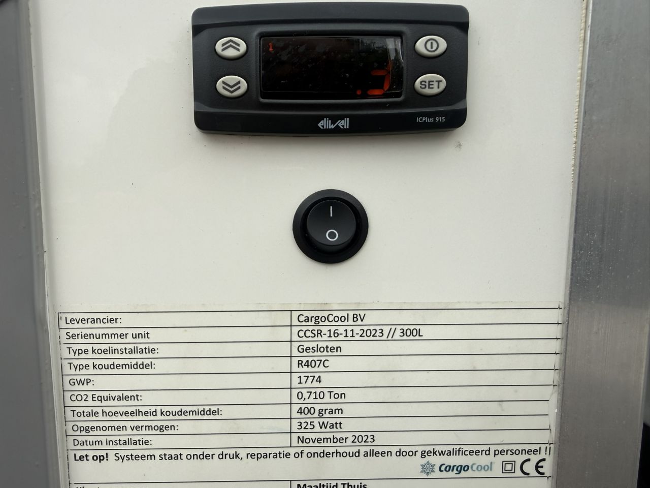 Peugeot Partner koel / vries auto tot min 20