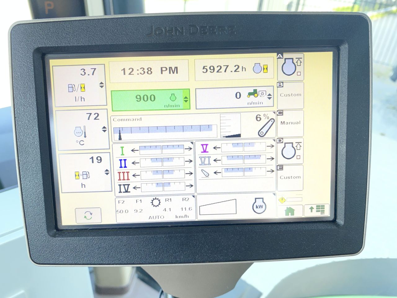 John Deere 8360R met achteruitrij-inrichting