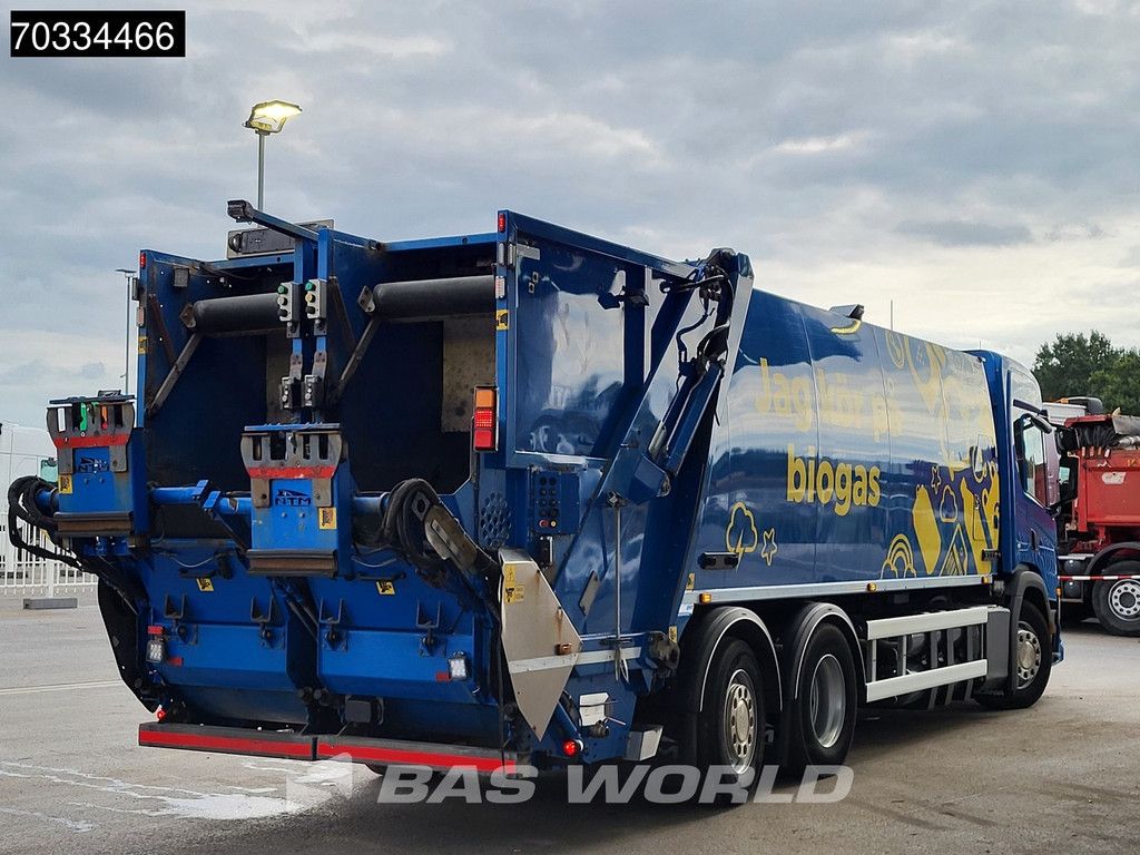 Scania P P340 6X2 CNG ENGINE! 20m3 NTM garbage truck steering axle Retarder Euro 6