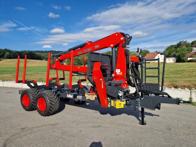 MTM 11T 11to 8,10m Kran Forwarder Rungen Druckluft Rückewagen