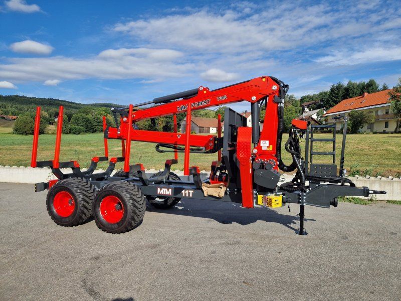 MTM 11T 11to 8,10m Kran Forwarder Rungen Druckluft Rückewagen