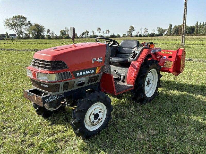 Yanmar F-6 four-wheel-drive mini tractor with flail mower