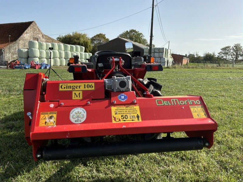 Yanmar F-6 four-wheel-drive mini tractor with flail mower