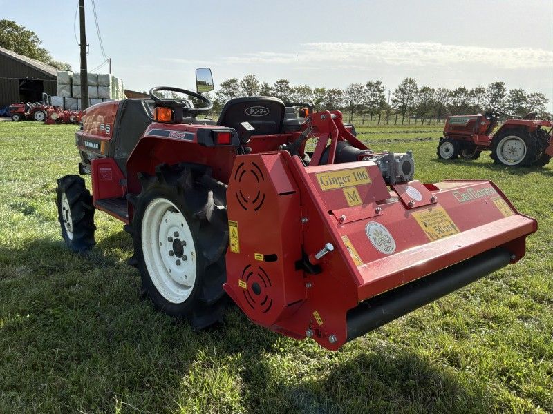 Yanmar F-6 four-wheel-drive mini tractor with flail mower