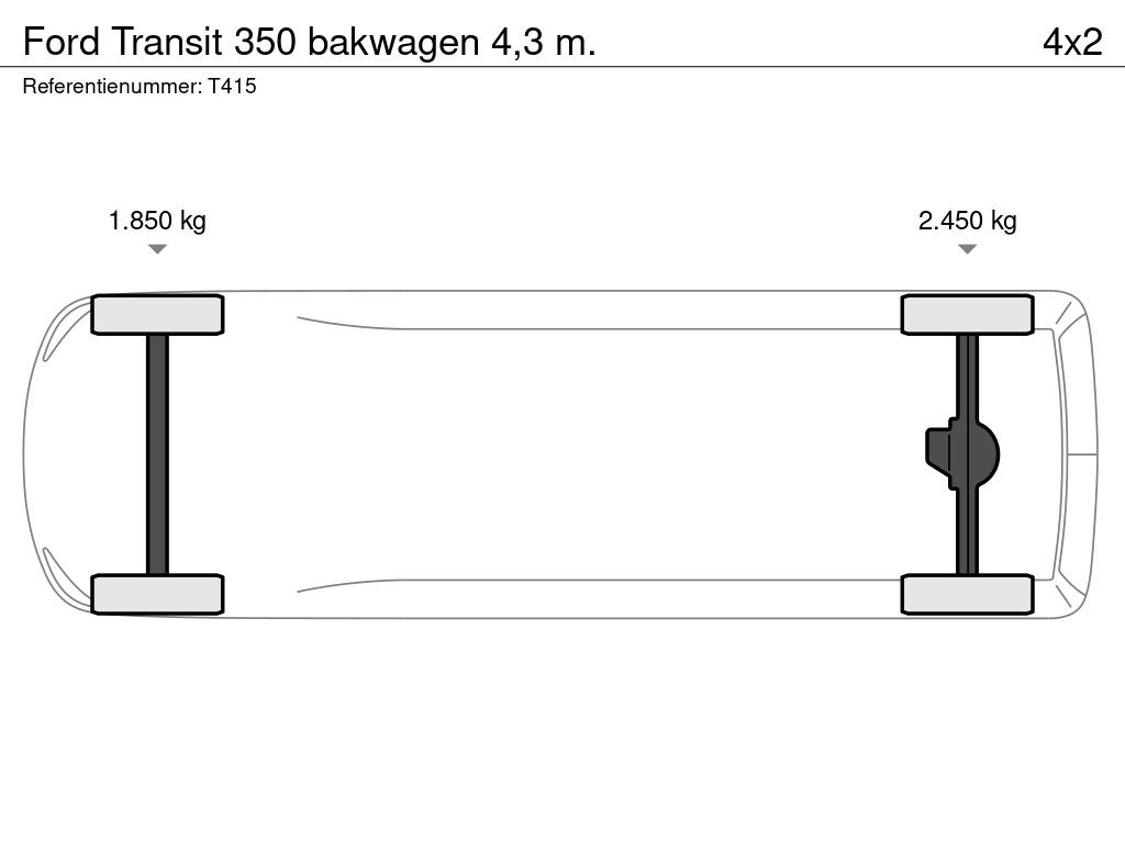 Ford Transit 350 bakwagen 4,3 m.