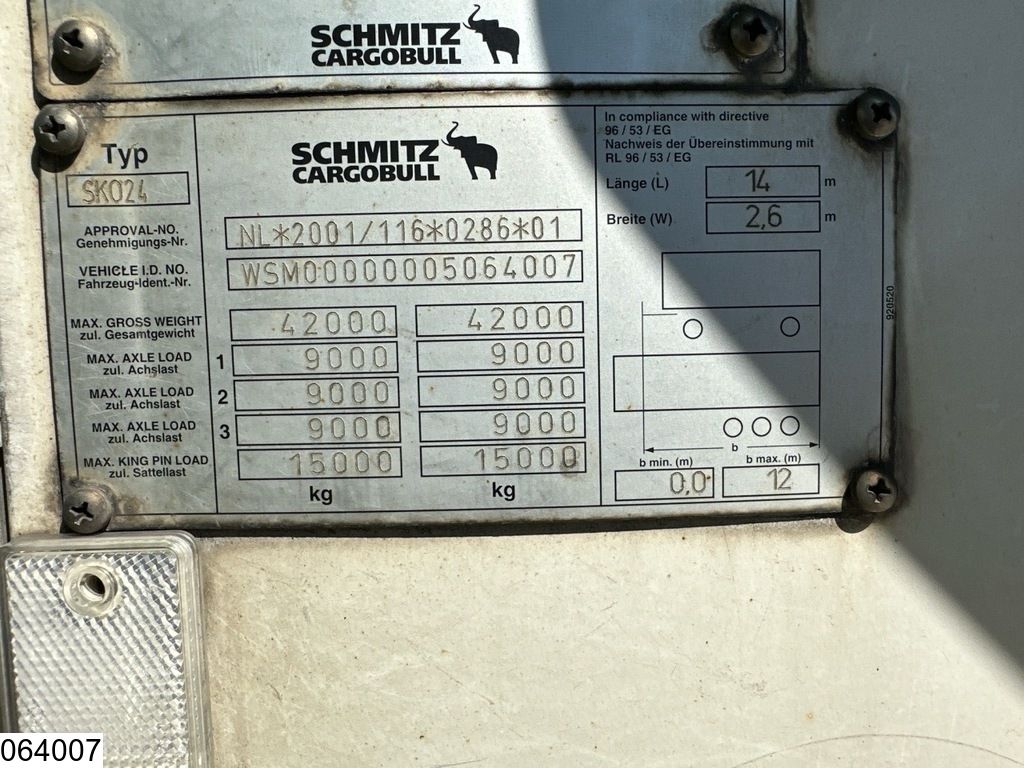 Schmitz Koel vries Carrier Vector 1850, Zepro